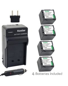 Kastar CGA-DU21 Battery (4-Pack) and Charger Kit for Panasonic CGA-DU06, CGA-DU07, CGA-DU14, CGA-DU21, VW-VBD070 VBD140 VBD210 work with Panasonic NV-GS330, GS400, GS408, GS500, GS508, MX500, PV-GS90, GS120, GS150, GS180, GS320, GS400, GS500, SDR-H48, H68
