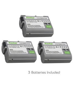 Kastar 3 Pack Battery Compatible with Nikon EN-EL15 Nikon EN-EL15a EN-EL15e Battery, Nikon MH-25 MH-25a Charger, Nikon D7200 Nikon D7500 Nikon Z6 Nikon Z7 Nikon Z7Q3 Nikon D7000 Nikon D7100 Camera