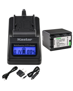 Kastar Ultra Fast Charger and Battery Replacement for Panasonic VW-VBK360 HC-V700 HDC-SD90 HDC-SDX1H HDC-TM40 HDC-TM41 HDC-TM55 HDC-TM80 SDR-H85 SDR-S50 SDR-S70 SDR-S71 SDR-T50 SDR-T70 SDR-T71 SDR-T76