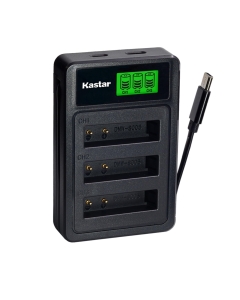 Kastar LZD3 USB Triple Charger Compatible with Panasonic CGA-S005 Kodak LB-080 Samsung IA-BH125C Ricoh DB-60 DB-65 Sigma BP-41 Pentax D-Li106 Leica BP-DC4 Fujifilm NP-70 Camera