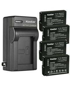 Kastar 4-Pack Battery and AC Wall Charger Replacement for Panasonic DMW-BLD10, DMW-BLD10E, DMW-BLD10PP Battery, DE-A93 DE-A93B, DE-A94 DE-A94B Charger, Panasonic DMC-GX1, DMC-G3, DMC-GF2 Cameras