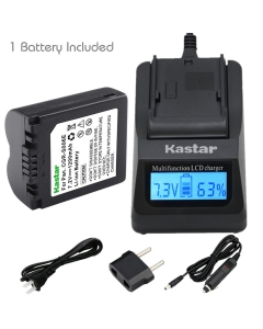 Kastar Ultra Fast Charger(3X faster) Kit and Battery (1-Pack) for CGR-S006, CGR-S006A1B, CGA-S006, DMW-BMA7 work with Panasonic Lumix DMC-FZ18, DMC-FZ28, DMC-FZ30, DMC-FZ35, DMC-FZ38, DMC-FZ50, DMC-FZ7, DMC-FZ8 Cameras [Over 3x faster than a normal charge