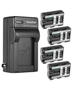 Kastar 4-Pack NP-FM500HN Battery and AC Wall Charger Replacement for Sony DSLR-A200W, DSLR-A200WB, DSLR-A300, α300, Alpha A300, DSLR-A300K, DSLR-A300K/N, DSLR-A300X, DSLR-A350, α350, Alpha A350 Camera