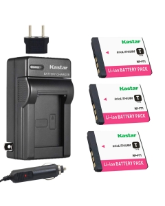 Kastar Battery 3-Pack and Charger for Sony NP-FT1 DSC-L1 DSC-L1/B DSC-M1 DSC-M2 DSC-T1 DSC-T3 DSC-T3/B DSC-T3S DSC-T5 DSC-T5/B DSC-T5/N DSC-T9 DSC-T10 DSC-T10/B DSC-T10/P DSC-T10/W DSC-T11 DSC-T33