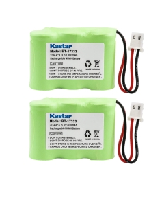 Kastar 2-Pack BT-17333 BT-27333 Battery, Ni-MH 3.6V 800mAh, Replacement for VTech BT163345 BT263345 CS2111 CS5121 AT&T 89-1332-00-00 Sanyo CLT3500 Radio Shack 23-956 43-3215 GE 153524 2830663 5-2320