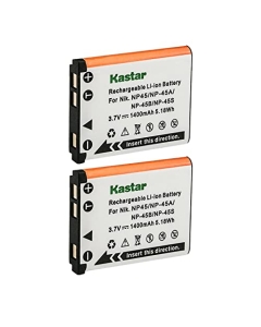 Kastar FNP-45 Battery 2-Pack Replacement for Minolta NP-45 Battery, Minolta MN5Z 20MP 5X, MN12Z 20MP 12X, MN22Z 20MP 22X, MN30WP 21 MP / 1080P HD Waterproof Digital Camera