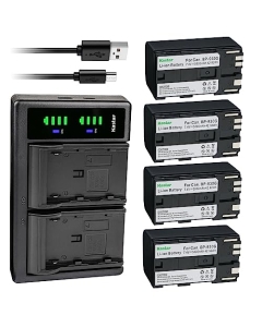 Kastar 4-Pack BP-930G Battery and LTD2 USB Charger Compatible with Canon EOS C300 C300 PL EOS C500 C500 PL ES50 ES55 ES60 ES65 ES75 ES300V ES410V ES420V ES520A ES4000 ES5000 ES6000 ES6500V Camera