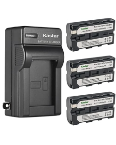 Kastar 3-Pack Battery and AC Wall Charger Replacement for Sony NP-F330 NP-F550 NP-F570 NP-F730 NP-F750 NP-F770 F780Exp NP-F930 NP-F950 NP-F960 NP-F970 F970Pro NP-F980 F980Pro F980Exp NP-F990 F990Pro