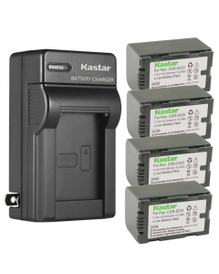 Kastar 4-Pack DZ-BP16 Battery and AC Wall Charger Replacement for Hitachi DZ-BP08, DZ-BP16, DZ-BP28 Battery, DZ-MV208, DZ-MV208E, DZ-MV100, DZ-MV100E, DZ-MV238, DZ-MV238E Camera