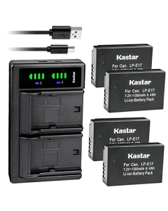 Kastar 4-Pack Battery and LTD2 USB Charger Replacement for Saramonic VmicLink5 HiFi Wireless Microphone Systems