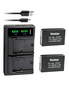 Kastar 2-Pack Battery and LTD2 USB Charger Replacement for Saramonic VmicLink5 HiFi Wireless Microphone Systems