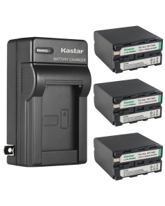 Kastar 3-Pack Battery and AC Wall Charger Replacement for Z Cam E2 E2-M4 Professional 4K Cinematic Camera, Z Cam E2-S6 Super 35 6K Cinema Camera, Z Cam E2-F6 Full-Frame 6K Cinema Camera