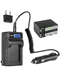 Kastar 1-Pack BP-970G Battery and LCD AC Charger Compatible with Canon V520, XF100, XF105, XF200, XF205, XF300, XF305, XH-G1 HDV, XH-G1S, XH-G1S HD, XL-H1A, XL-H1S, XL-H1S HD, XL-1, XL-1S, XL-2 Camera