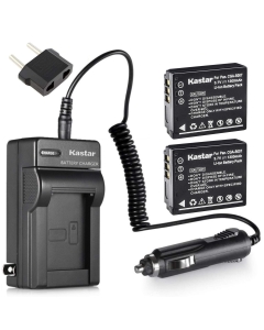 Kastar Battery (2-Pack) and Charger Kit Replacement for Lumix CGA-S007 CGA-S007A CGA-S007E DMW-BCD10 DE-A25 DE-A26 & Lumix DMC-TZ1 DMC-TZ2 DMC-TZ3 DMC-TZ4 DMC-TZ5 DMC-TZ11 DMC-TZ15 DMC-TZ50