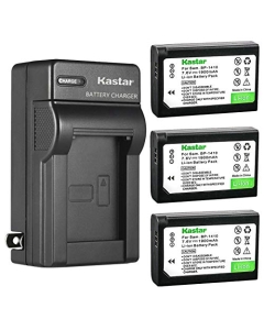 Kastar 3-Pack Battery and AC Wall Charger Replacement for Samsung BP-1410, BP1410, ED-BP1410 Battery, Samsung NX30, EV-NX30ZZBGBUS, WB2200, Digimax WB2200, WB2200BMBCL, WB2200F, Digimax WB2200F Camera