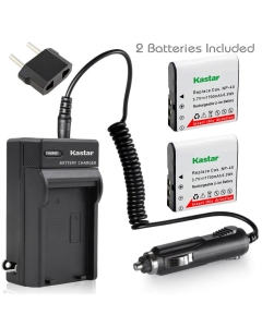 Kastar Battery (X2) & Travel Charger for Casio NP-40 NP40 & Kodak LB-060 AZ521 AZ361 AZ501 AZ522 AZ362 AZ526, HP D3500 SKL-60 V5060H V5061U Cameras and SUN06 YCO6 Full HD Portable Camcorders