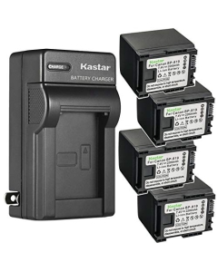 Kastar 4-Pack Battery and AC Wall Charger Replacement for Canon VIXIA XA10 XA10 HD, FS10 Flash Memory Camcorder, FS100 Flash Memory Camcorder, FS11 Flash Memory Camcorder, Vixia FS10, Vixia FS100