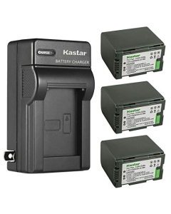 Kastar 3-Pack CGR-D28 Battery and AC Wall Charger Replacement for Panasonic AG-DVC80P, AG-DVX100, AG-DVX100A, AG-DVX100B, AG-DVX100BE, AG-DVX102, AG-DVX102A, AG-DVX102B, AG-DVX1000, AG-EZ50U