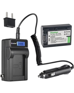 Kastar 1-Pack NP-FV50 Battery and LCD AC Charger Compatible with Sony HDR-PJ650, HDR-PJ670, HDR-PJ710, HDR-PJ740, HDR-PJ760, HDR-PJ780, HDR-PJ790, HDR-PJ810, HDR-PJ820, HDR-PJ820E, HDR-TD10 Cameras