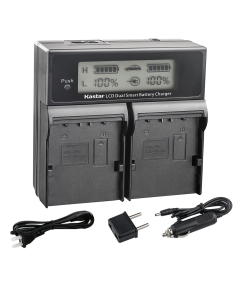 Kastar Battery and AC LCD Dual Fast Charger Replacement for CH04-JVC70-C