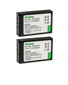 Kastar BLS1 Battery 2-Pack Replacement for Olympus BLS-1 PS-BLS1 Battery, BCS-1 PS-BCS1 Charger, E-400, E-410, E-420, E-450, E-600, E-620, E-P1, E-P2, E-P3, E-PL1, E-PL1s, E-PL3, E-PM1 Camera