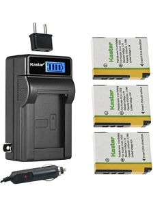 Kastar 3-Pack KLIC-7002 Battery and LCD AC Charger Compatible with Kodak KLIC-7002, K7002 Battery, Kodak EasyShare V530, EasyShare V603, EasyShare V530 Zoom, EasyShare V603 Zoom Camera
