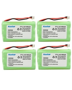 Kastar 4-Pack Ni-MH Battery 3.6V 1000mAh Replacement for Plantronics 6342101, Plantronics 63421-01, Plantronics CT11 Cordless Headset Phone 2.4GHz, Plantronics CT12 Cordless Headset Phone 2.4GHz