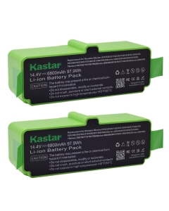 Kastar Li-ion Battery 14.4V 6800mAh Replacement for iRobot Roomba R3 500, 600, 700, 800 & 900 Series 510 530 531 532 540 550 570 580 585 610 620 650 660 760 770 780 790 870 880 R3 4419696 (2-Pack)