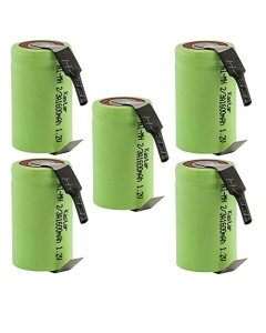 Kastar 5-Pack 2/3A 1.2V 1600mAh NiMH Battery W/Tabs for Toothbrushes, Cameras, Camcorders, Phones, Pagers, Medical Instruments/Equipment, High Power Static Applications (Telecoms, UPS and Smart Grid)