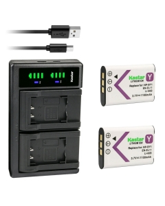 Kastar 2-Pack Battery and LTD2 USB Charger Replacement for Olympus Li-60B Li60B Battery, Olympus Li-60C Li60C Charger, Olympus CAMEDIA FE-370 FE370 Digital Camera