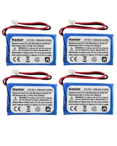 Kastar 4-Pack Battery Replacement for VXI Blue Parrott B250-XT+ Wireless Bluetooth Headset Roadwarrior, Blue Eagle 2, Blue Eagle II, BT900, HS393, Silverado Blue
