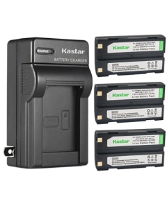 Kastar 3-Pack Ei-D-Li1 Battery and AC Wall Charger Replacement for Spectra Precision 92670-10, Spectra Precision SP60 GNSS, Spectra Precision SP80 GNSS, Spectralink Epoch 35, Spectralink Epoch 50