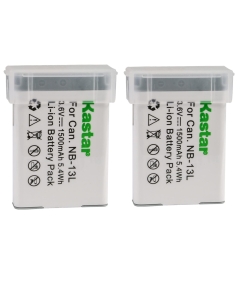 Kastar [Fully Decoded] Battery (2-Pack) for Canon NB-13L NB13L CB-2LH and Canon PowerShot G5 X, G7 X, G7 X Mark II, G9 X, G9 X Mark II, PowerShot SX620 HS, SX720 HS, SX730 HS, G1 X Mark III Camera