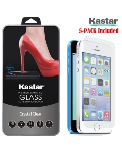 Kastar iPhone 5S/5C/5G/5 Screen Protector (5-PACK), Premium Tempered Crystal Clear Glass Screen Protector for Apple iPhone 5S, iPhone 5C, iPhone 5G, iPhone 5 AT&T, T-Mobile, Sprint, Verizon Smartphone