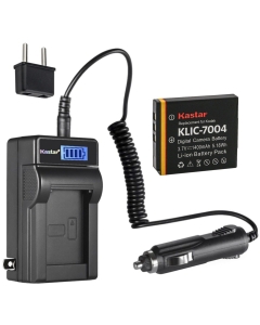 Kastar 1-Pack KLIC-7004 Battery and LCD AC Charger Compatible with Kodak Zi8, Zi10, Zi12, EasyShare M1033, EasyShare M1093 is, EasyShare M2008, EasyShare V1073, EasyShare V1233, EasyShare V1253