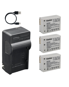 Kastar 3-Pack Battery and AC & USB-C Charger, Compatible with Canon NB-7L NB-7LH PowerShot G10 G11 G12 SX30 is Cameras