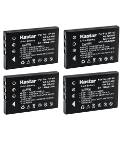 Kastar 4-Pack Battery Replacement for DDV-XT16I, DDV-Z530, HDV-R50, LDC-828Z, LDC-XT16i, HD170, HD170S, DV5311, DV5311HD, FinePix 50i, FinePix 601, FinePix F401, FinePix F401 Zoom, FinePix F410