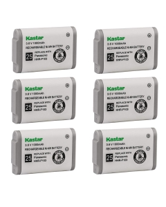 Kastar HHR-P103 Battery (6-Pack), Type 25, NI-MH Rechargeable Battery 3.6V 1000mAh, Replacement for Panasonic HHR-P103 / P-P103, AT&T, GE, Vtech Cordless Phone (Detail Models in The Description)