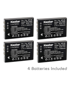 Kastar FNP60 Battery (4-Pack) for HP PhotoSmart R07 R507 R607 R607v R607xi R707 R707v R707xi R717 R725 R727 R817 R817v R817xi R818 R827 R837 R847 R926 R927 R937 R967