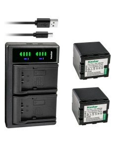 Kastar 2-Pack VW-VBN260 Battery and LTD2 USB Charger Replacement for Panasonic VW-VBN260, VW-VBN130, VW-VBN070, HC-X909, HDC-HS900K, HDC-SD800, HDC-SD800GK, HDC-SD800GK-3D, HDC-SD800K, HDC-SD800P