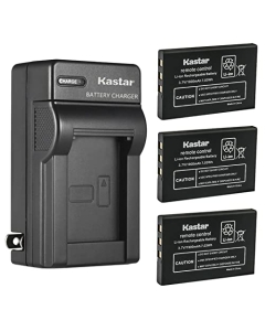 Kastar 3-Pack Battery and AC Wall Charger Replacement for Listen LA-365 Battery, Listen iDSP RF Receiver, M1, Media Interface, Point M1 Microphone, LR-5200-072 Advanced Intelligent DSP RF Receiver