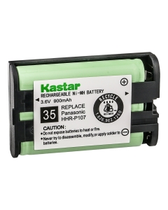 Kastar HHR-P107 Cordless Phone Battery compatible with Panasonic HHR-P107A HHR-P107A/1B and KX-TG3033 KX-TG3034 KX-TG3521 KX-TG6021 KX-TG6022 KX-TG6023 KX-TG6051 KX-TG6052 KX-TG6053 KX-TG6054 KX-TG607