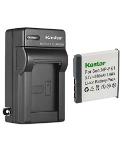 Kastar 1-Pack Battery and AC Wall Charger Replacement for Sony NP-FE1 FE1 Battery, Sony BC-CS3 Charger, Sony Cyber-Shot DSC-T7, Cyber-Shot DSC-T7/B, Cyber-Shot DSC-T7/S Digital Cameras
