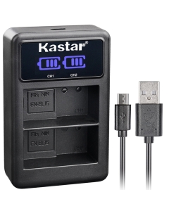Kastar LCD Dual Charger for Nik EN-EL15 Battery, Nik MH-25 Charger and Nik 1 V1 D500 D600 D610 D750 D800 D800E D810 D810A D850 D7000 D7100 D7200 D7500 Digital Cameras