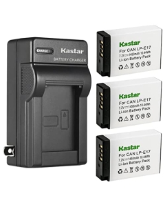 Kastar 3-Pack Battery and AC Wall Charger Replacement for Canon EOS RP, EOS R10 Mirrorless Camera, KISS X8i, KISS X9i, Rebel SL2, EOS Rebel T6i, EOS Rebel T6s, EOS Rebel T7i, EOS Rebel T8i Cameras