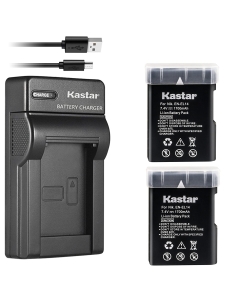 Kastar Battery (X2) & Slim USB Charger for Nik EN-EL14, EN-EL14a, ENEL14, MH-24 and Nik Coolpix P7000 P7100 P7700 P7800, D3100, D3200, D3300, D3400, D5100, D5200, D5300 DSLR, Df DSLR, D5600 Camera