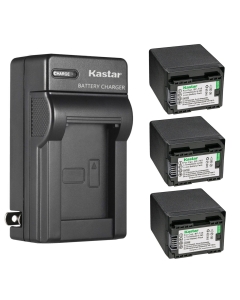 Kastar 3-Pack BP-745 Battery and AC Wall Charger Replacement for Canon VIXIA HF R36 HFR36, VIXIA HF R37 HFR37, HF R38 HFR38, VIXIA HF R40 HFR40, HF R42 HFR42, VIXIA HF R50 HFR50, HF R52 HFR52 Camera