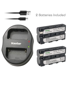 Kastar Battery (X2) & Dual USB Charger for Sony NP-F570 NP-F550 NP-F330 and CCD-RV100 RV200 SC5 SC9 TR1 TR215 TR940 TR917 Camera, CN-126 CN-160 CN-216 CN-304 VL600 YN 300 LED Video Light