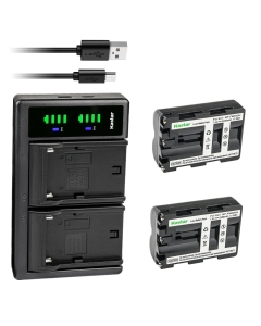 Kastar 2-Pack Battery NP-FM500HN and LTD2 USB Charger Compatible with Sony NP-FM500 NP-FM500H NP-FM500HN Battery, Sony BC-VM10 AC-SQ950 Charger, VG-C77AM Grip, Viltrox Monitor Viltrox DC-50