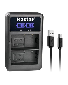 Kastar DMW-BLF19 LED2 USB Battery Charger Compatible with Panasonic DMW-BLF19, DMW-BLF19E, DMW-BLF19PP, DMC-643 Battery, Panasonic DMW-BTC10, DMW-BTC10E, DMW-BTC10G, DMW-BTC10PP Charger